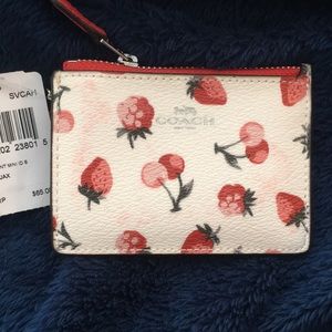 Coach Coated Canvas Fruit Print ID case